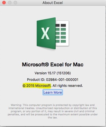 office for mac product id